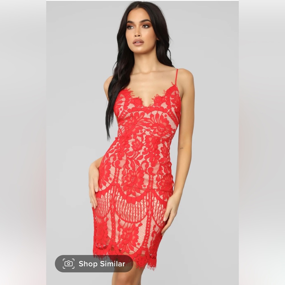 Fashion Nova Lovely In Lace Midi Dress